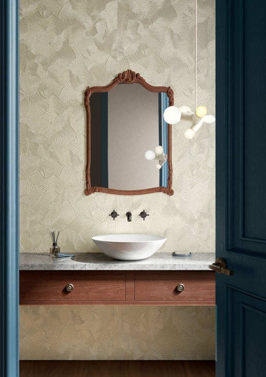 ARTE-Moooi-Wallcovering-Green-House-Techno-Bee-Embroidered-|-Ivory-MO5040 afbeelding 4 