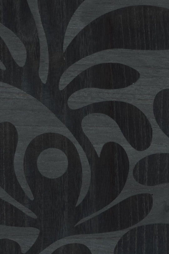 ARTE-Moooi-Wallcovering-Green-House-Woodblock-Beetle-Fern-|-Ebony-MO5022 afbeelding 1 Zwart / Grijs