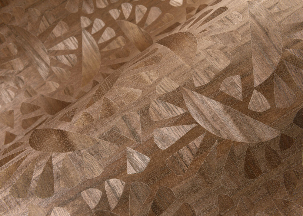 ARTE-Moooi-Wallcovering-Green-House-Woodblock-Beetle-Flora-|-Walnut-MO5061 afbeelding 2 