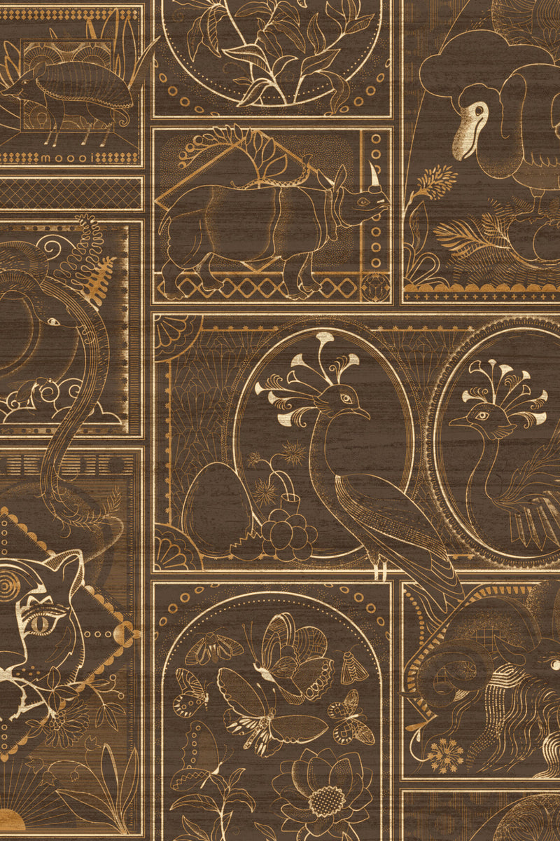 ARTE Golden Tiger Moooi Wallcovering Memento Moooi MO4042 afbeelding 1 "Goud","Bruin"