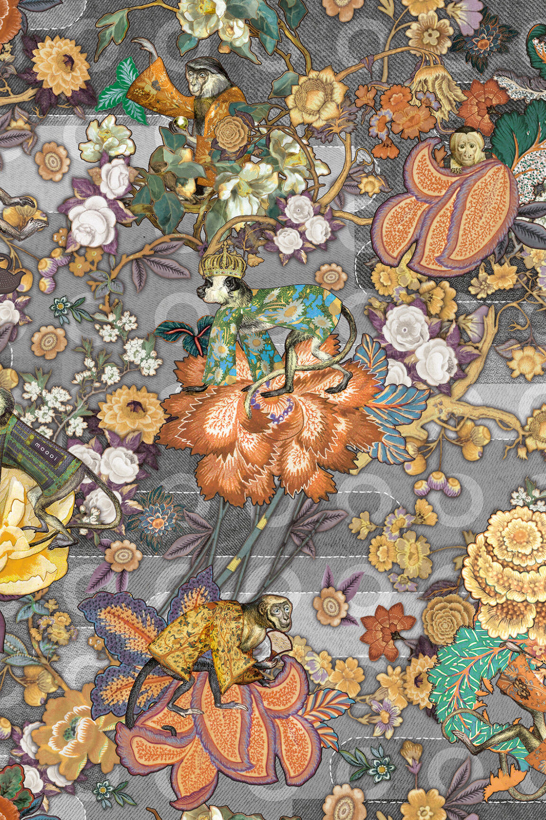 ARTE Rendezvous Tokyo Blue Moooi Wallcovering Tokyo Blue MO3011 afbeelding 1 "Zwart / Grijs"