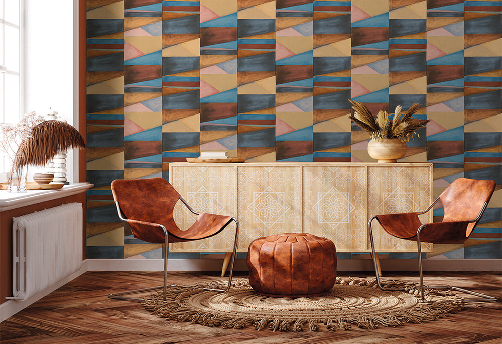 HookedOnWalls Silhouette Color Blocks behang 34834Afbeelding 2