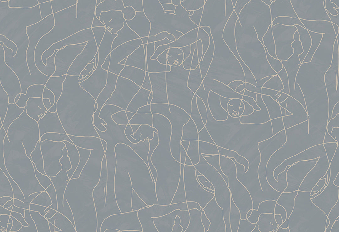 HookedOnWalls Silhouette Model Lines behang 34846Afbeelding 1