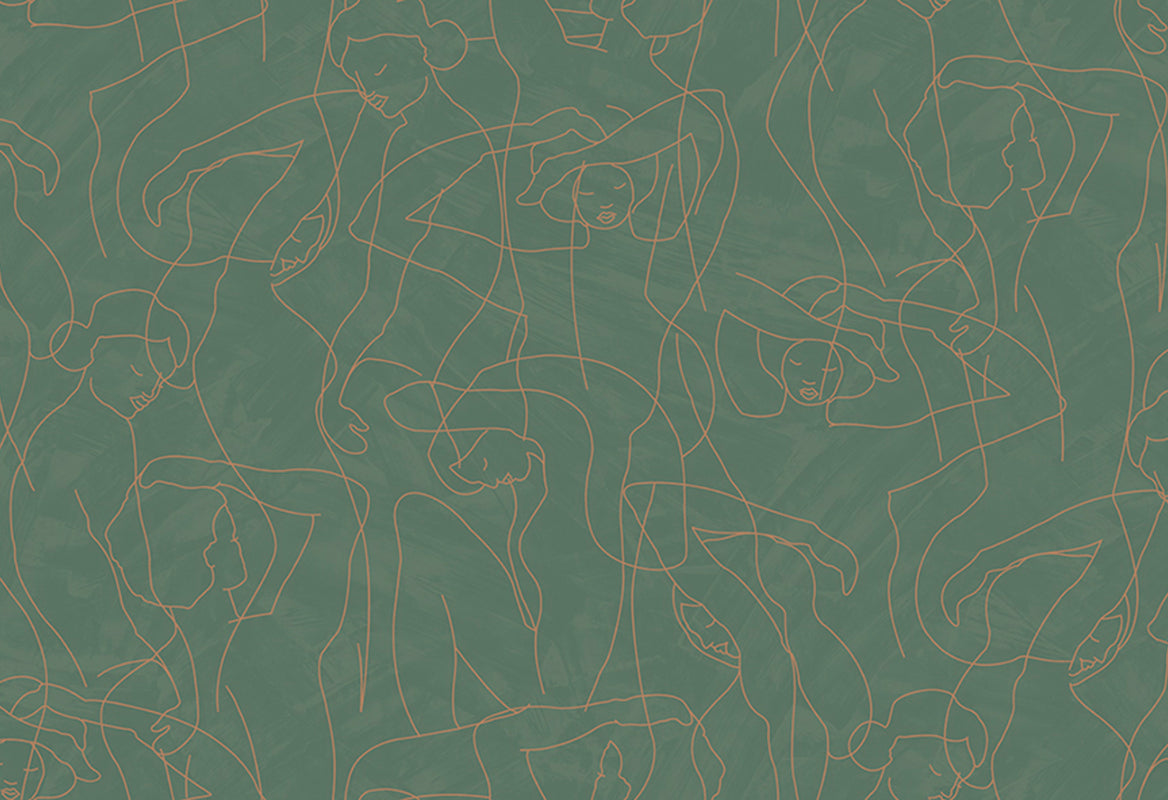 HookedOnWalls Silhouette Model Lines behang 34847Afbeelding 1
