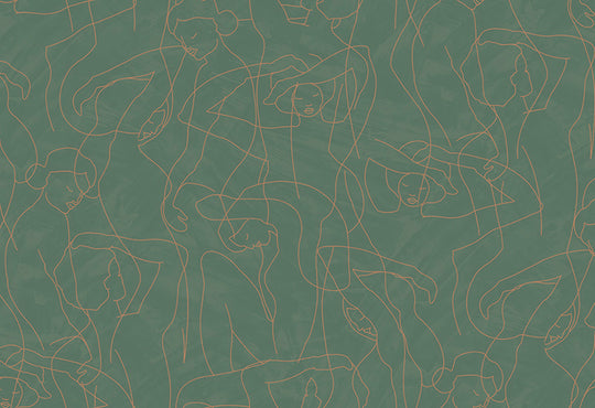 HookedOnWalls Silhouette Model Lines behang 34847Afbeelding 1