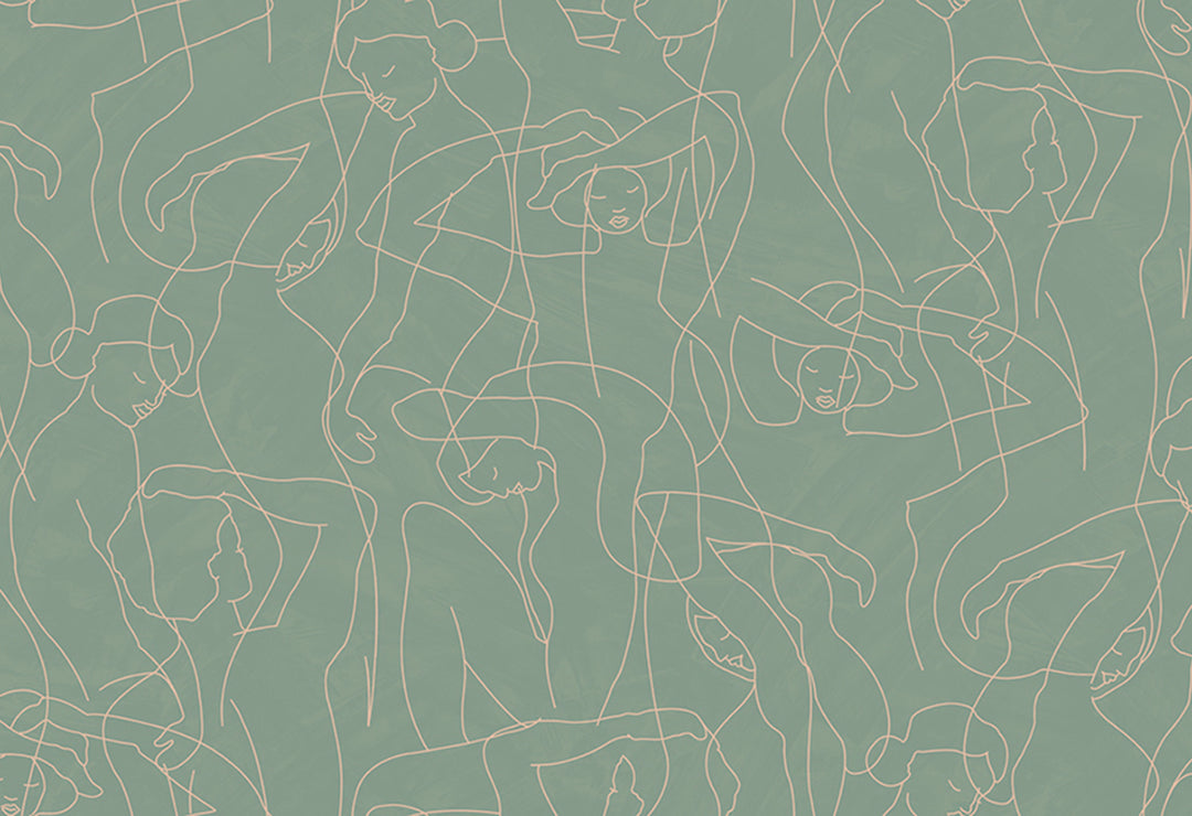 HookedOnWalls Silhouette Model Lines behang 34841Afbeelding 1