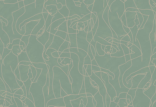 HookedOnWalls Silhouette Model Lines behang 34841Afbeelding 1