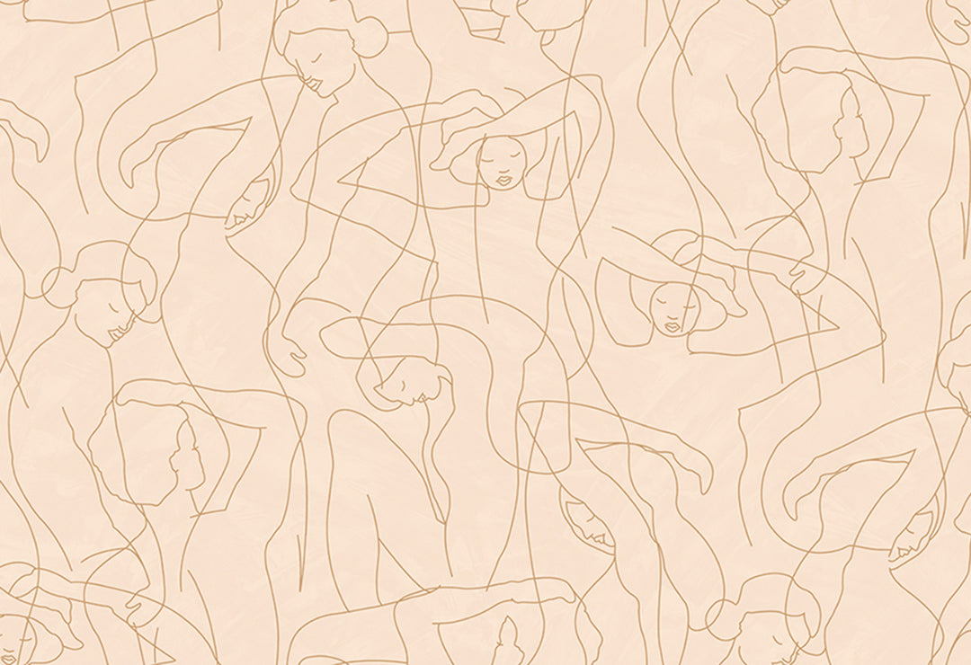 HookedOnWalls Silhouette Model Lines behang 34842Afbeelding 1