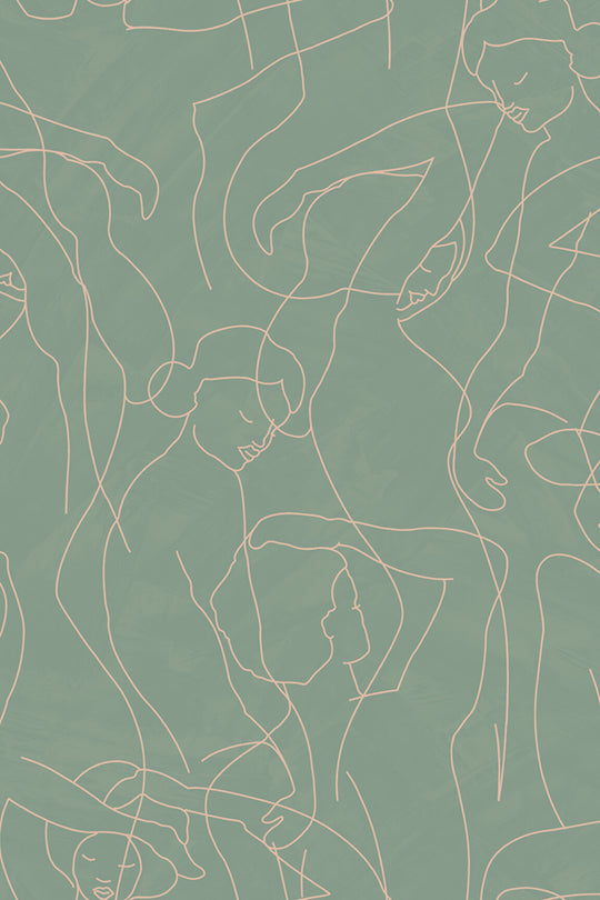 HookedOnWalls Silhouette Model Lines behang 34841Afbeelding 3