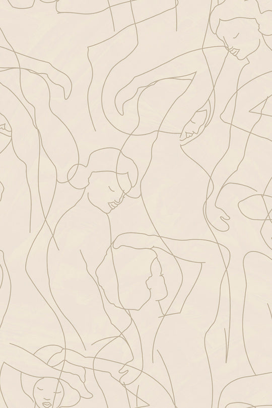 HookedOnWalls Silhouette Model Lines behang 34843Afbeelding 3