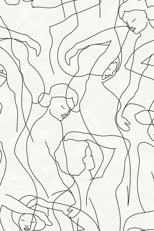 HookedOnWalls Silhouette Model Lines behang 34845Afbeelding 3