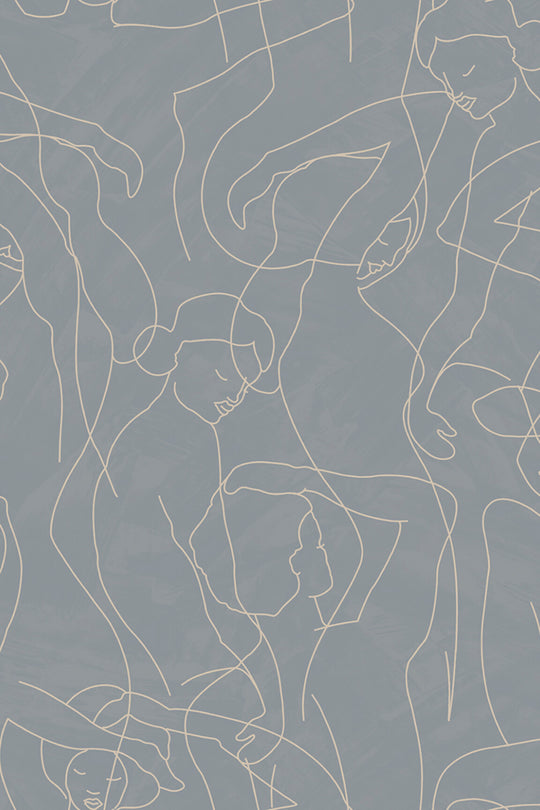 HookedOnWalls Silhouette Model Lines behang 34846Afbeelding 3