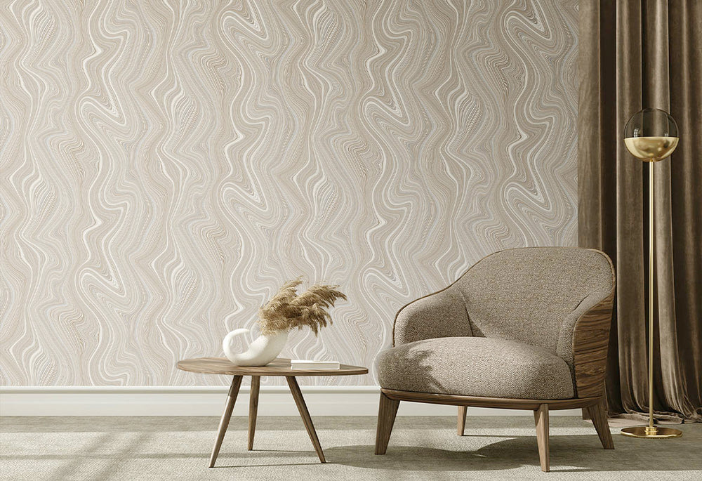 HookedOnWalls Silhouette Organic Lines behang 34850Afbeelding 2