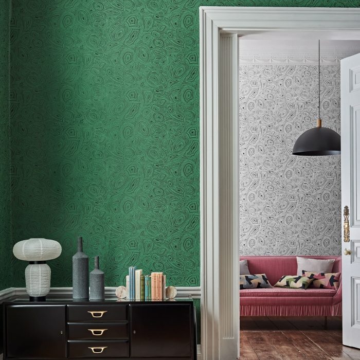 Cole &amp; Son Fornasetti Selection Malachite behang 114/17036