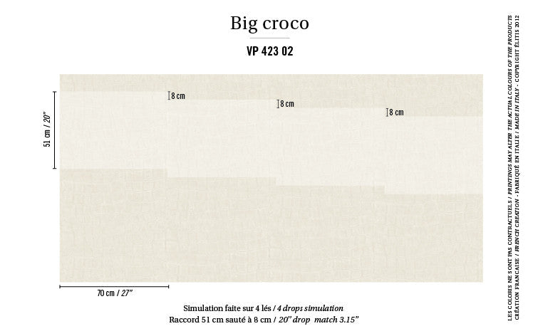 ÉLITIS big croco behang instructie