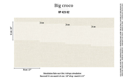 ÉLITIS big croco behang instructie