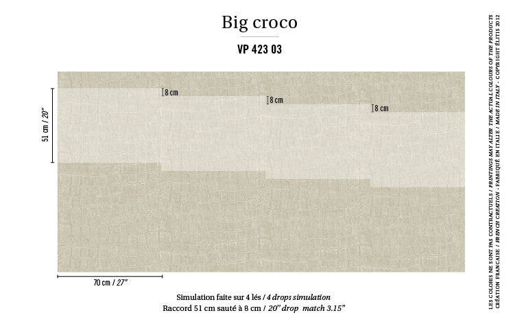 ÉLITIS big croco behang instructie