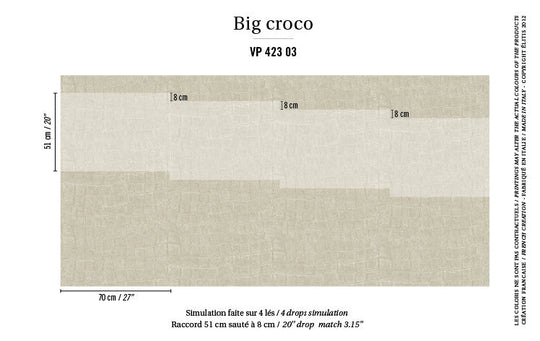 ÉLITIS big croco behang instructie