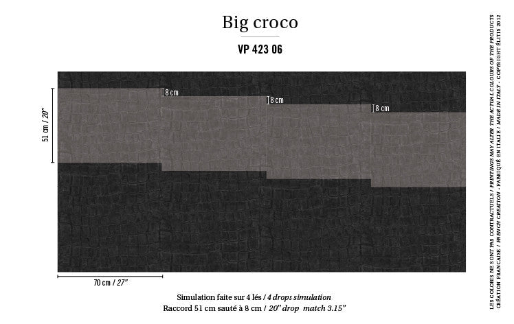 ÉLITIS big croco behang instructie