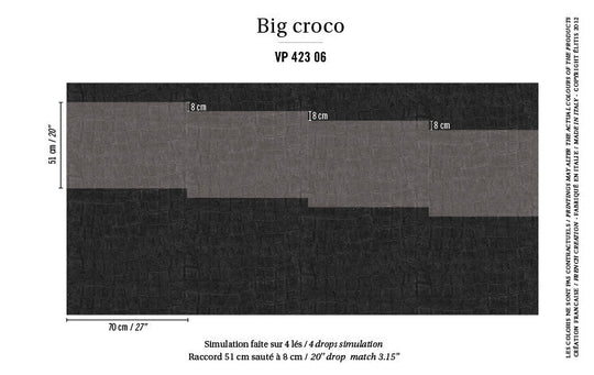 ÉLITIS big croco behang instructie