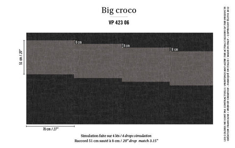 ÉLITIS big croco behang instructie
