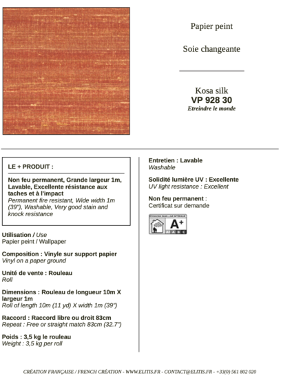 ÉLITIS Kosa Silk Behang 30 VP_928_30