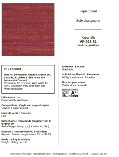 ÉLITIS Kosa Silk Behang 31 VP_928_31