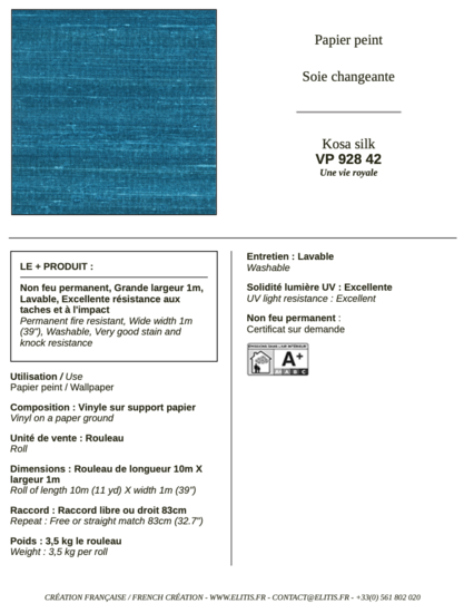 ÉLITIS Kosa Silk Behang 42 VP_928_42