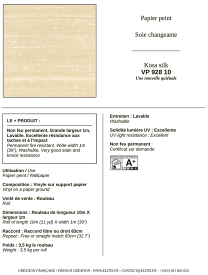 ÉLITIS Kosa Silk Behang 10 VP_928_10