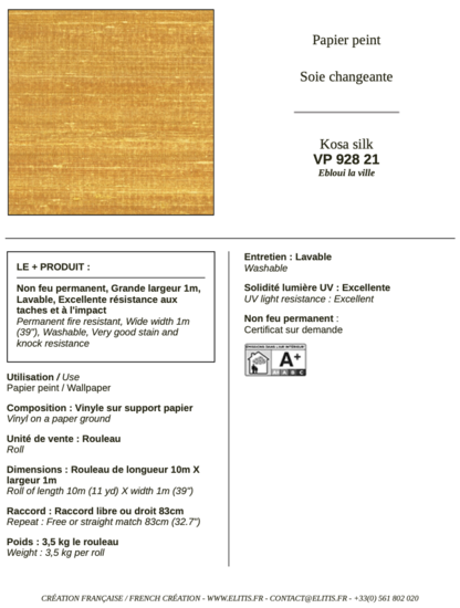 ÉLITIS Kosa Silk Behang 21 VP_928_21
