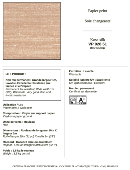 ÉLITIS Kosa Silk Behang 51 VP_928_51