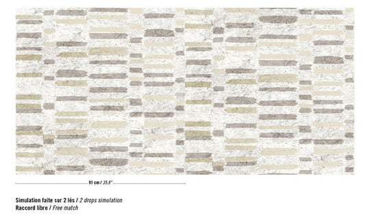 ÉLITIS Metal Brush Behang 01