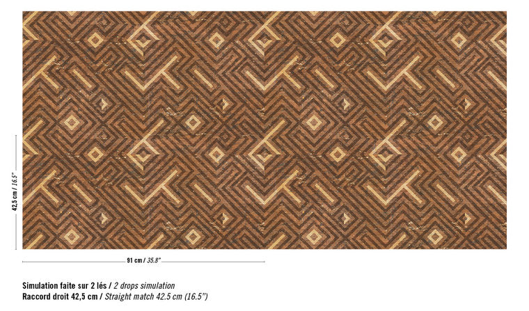 ÉLITIS Labyrinthe Behang Essence de Liege Collectie RM-988-20