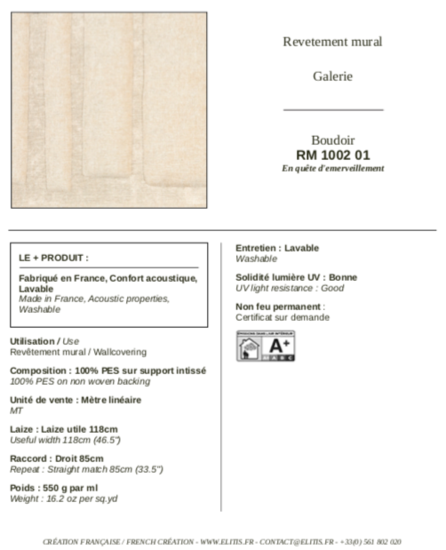 ÉLITIS Boudoir Behang 01 (RM_1002_01)