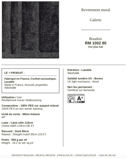 ÉLITIS Boudoir Behang 80 (RM_1002_80)