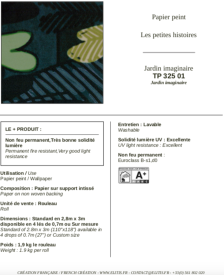 ÉLITIS Jardin Imaginaire Behang 01 (TP_325_01)