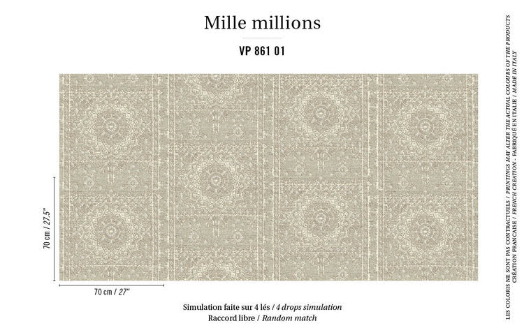 behang ÉLITIS koh i noor 861-01 mille millions patroon