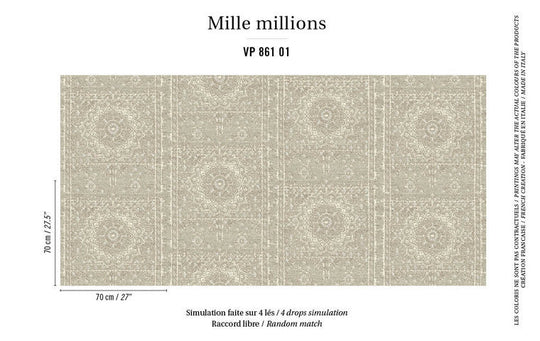 behang ÉLITIS koh i noor 861-01 mille millions patroon