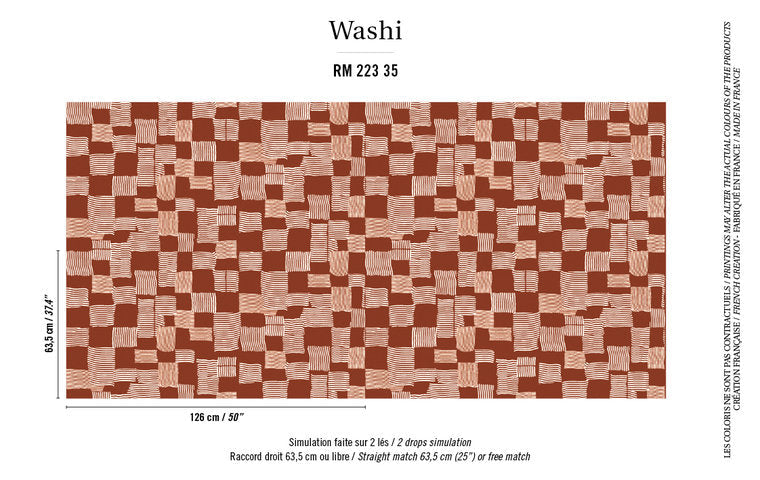 Behang Dessins Dans Le Sable ÉLITIS RM-223-35 Washi Collectie VESTINGH