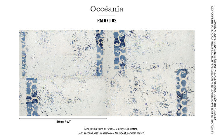 Behang ÉLITIS Kataba RM 670_02 patroon Oceania Collectie