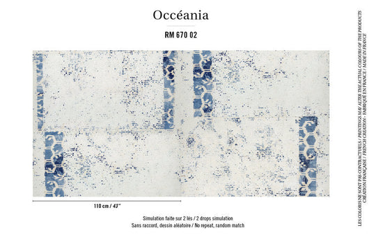Behang ÉLITIS Kataba RM 670_02 patroon Oceania Collectie