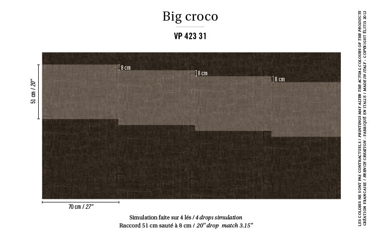 VP_423_31 ÉLITIS Behang Big Croco Big_croco_VP_423_31