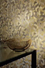 ÉLITIS Juego de Paja Behang Metallic - Formentera Behang Collectie