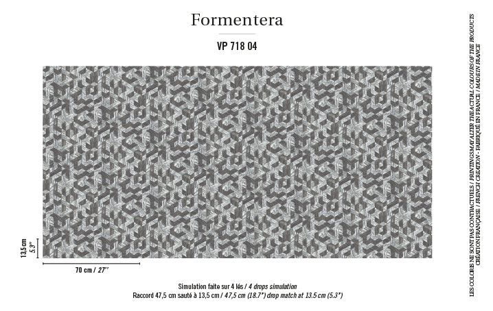 ÉLITIS Juego de Paja Behang Metallic - Formentera Behang Collectie VP_718_04