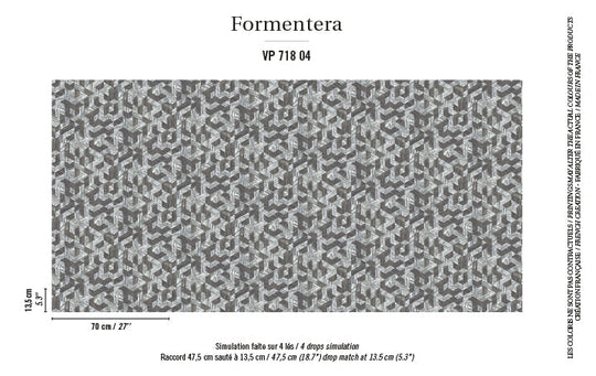 ÉLITIS Juego de Paja Behang Metallic - Formentera Behang Collectie VP_718_04