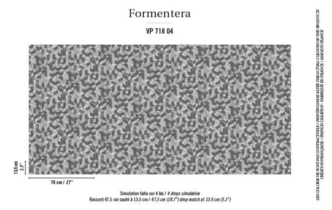ÉLITIS Juego de Paja Behang Metallic - Formentera Behang Collectie VP_718_04
