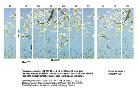ÉLITIS Les Cerisiers Sauvages TP-289-01_SOLEIL LEVANT behang papier