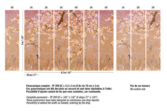 ÉLITIS Les Cerisiers Sauvages behang patroon TP-289-02_SOLEIL LEVANT