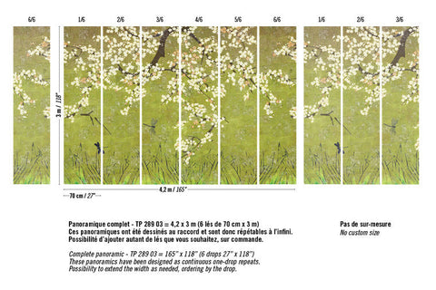ÉLITIS Les Cerisiers SauvagesTP-289-03 behangpapier sfeer