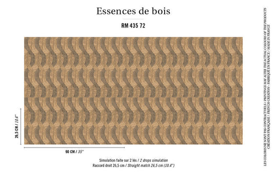 ÉLITIS Nappees Behang Essence de bois Collectie RM_435_72